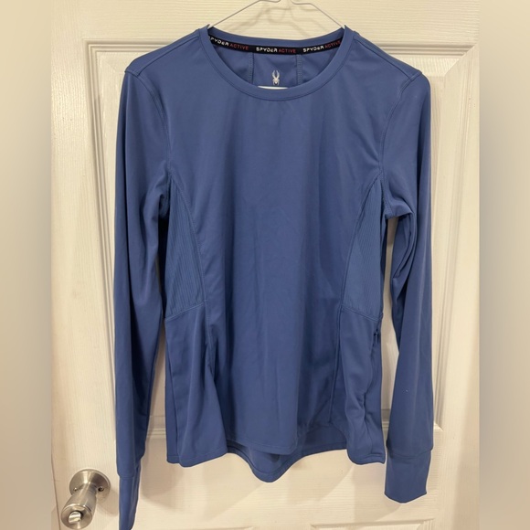 Spyder Tops - Spyder Blue Fitted Long Sleeve Tee
